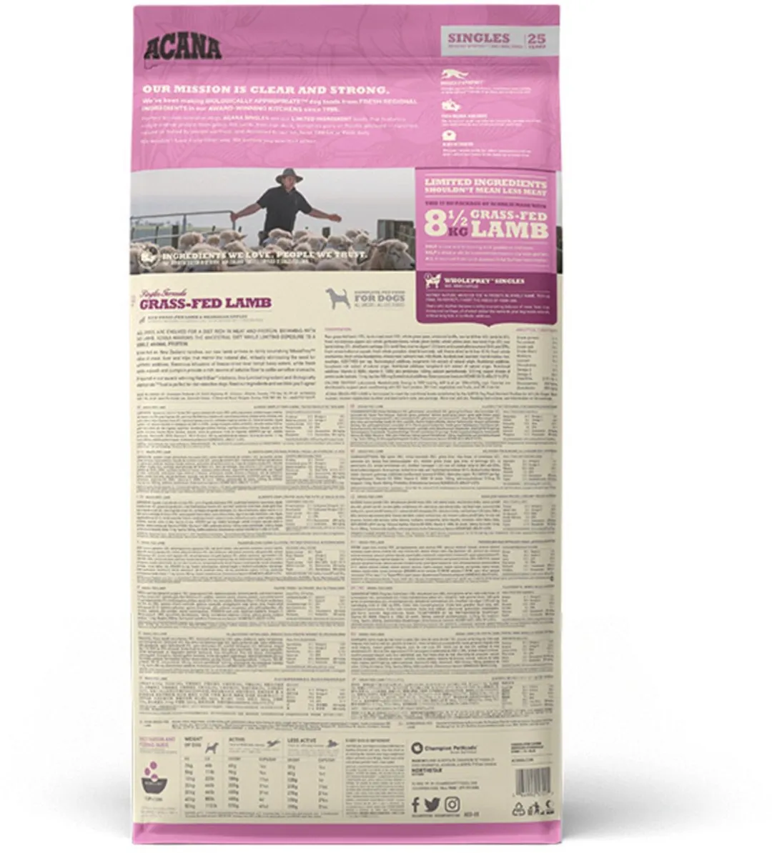 Acana Singles Lam & Appel Hondenvoer 17kg