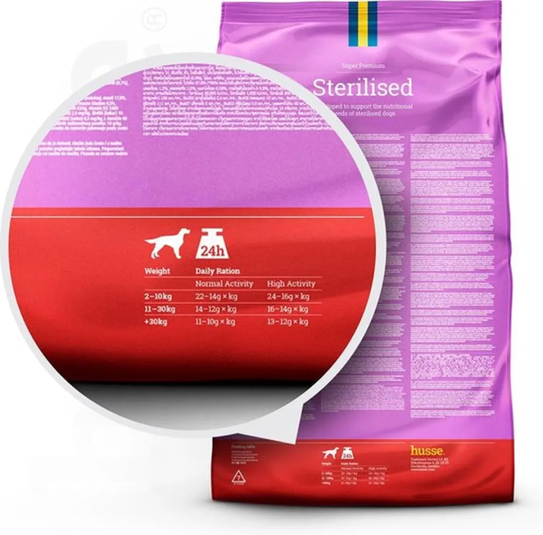 Husse Sterilised Hondenbrokken Kip - 2x12kg