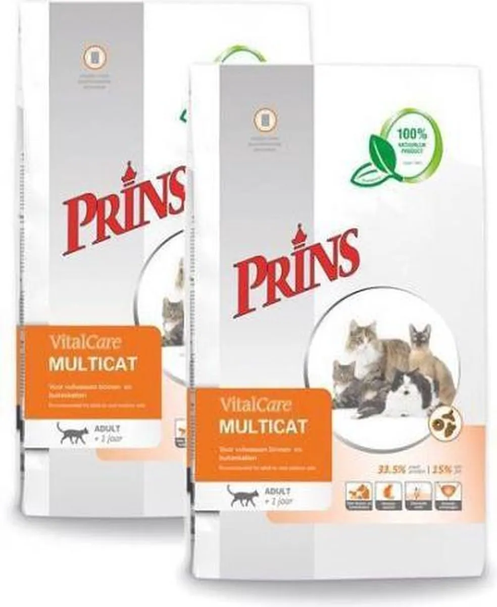 Prins Vitalcare Multicat Gevogelte Kattenvoer - 20 kg