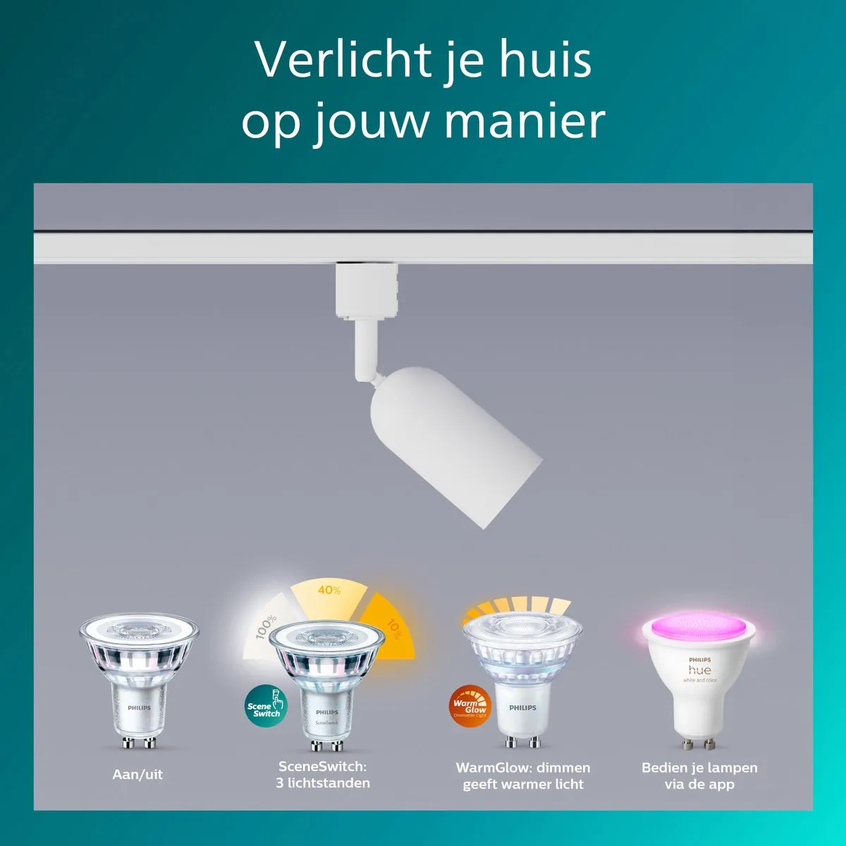 Philips EasyLink Shea Spot GU10 7W - Wit
