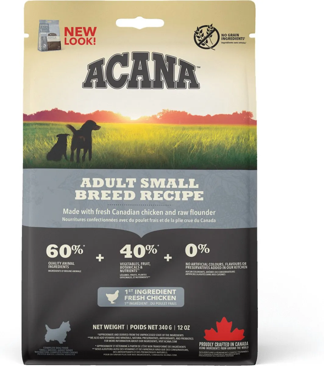 Acana Heritage Adult Small Breed Kip & Kalkoen - 340g