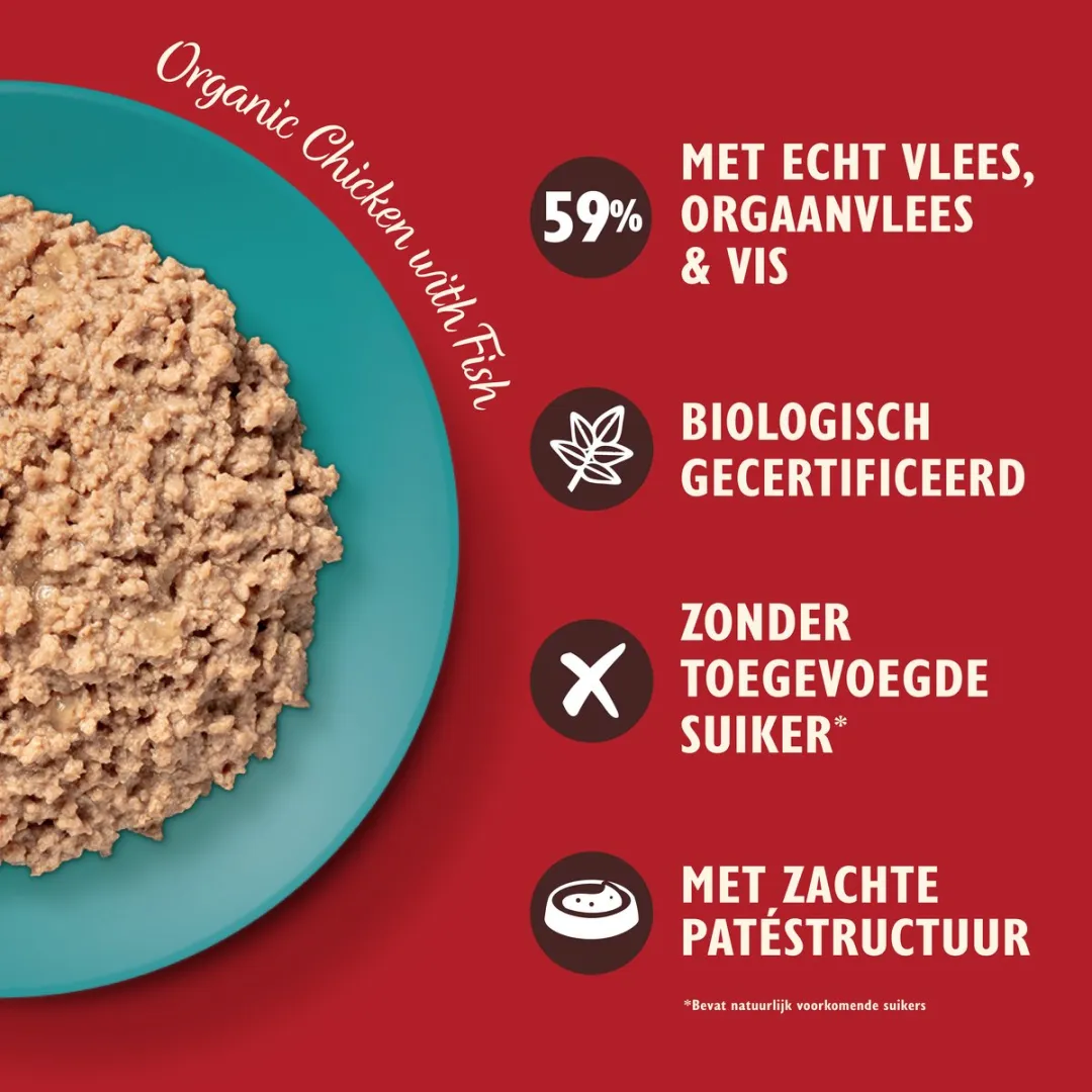 Lily's Kitchen Biologische Paté Zeevis Kattenvoer - 19x85g