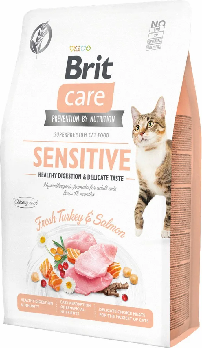 Brit Care Cat Grain-Free Sensitive Kalkoen & Zalm