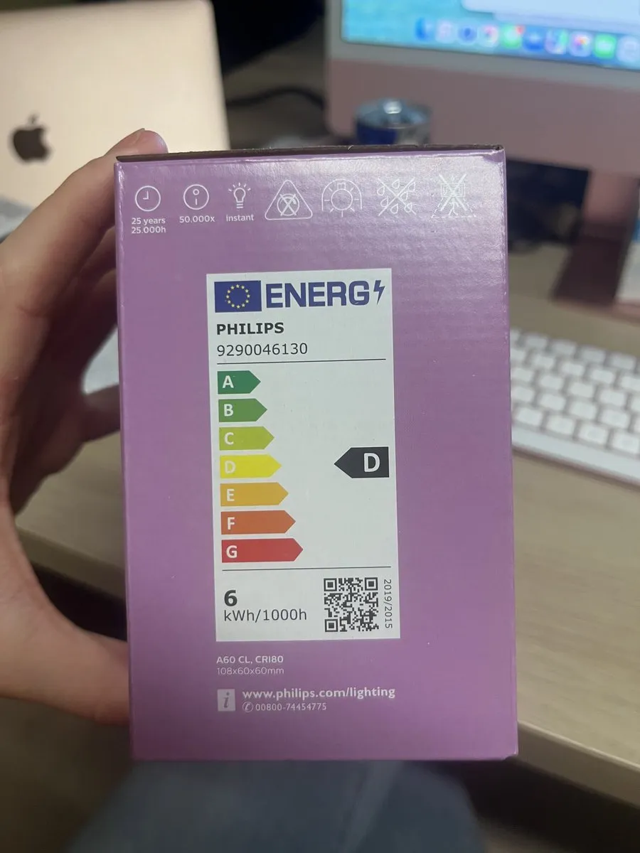 Philips filament-lampen 60 watt | 806 lumen | 3 stuks