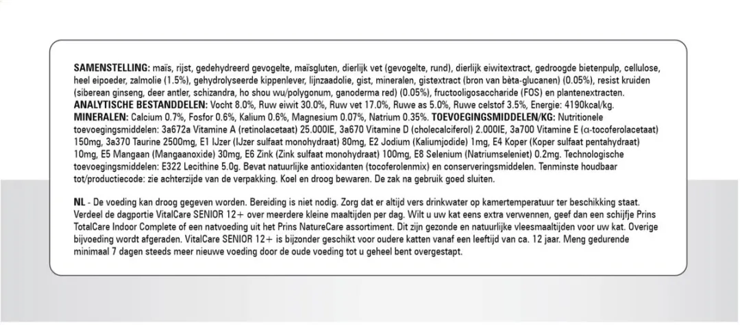 Prins VitalCare Senior 12+ 1,5kg