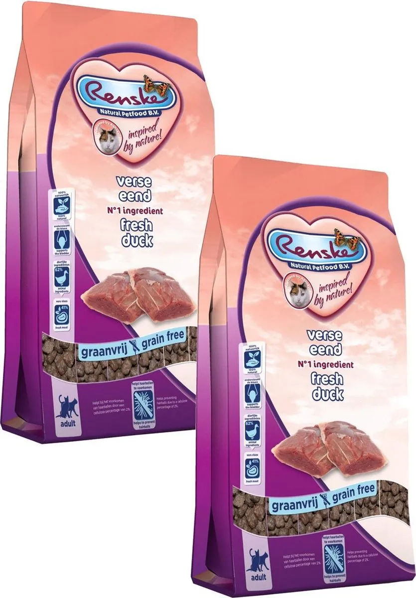 Renske Kat Adult Verse Eend 2x1,5kg