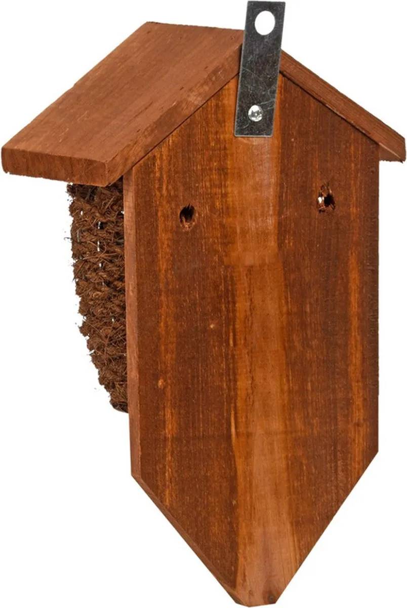 Decoris Houten Vogelhuisjes Kokos 26cm - 2 Stuks