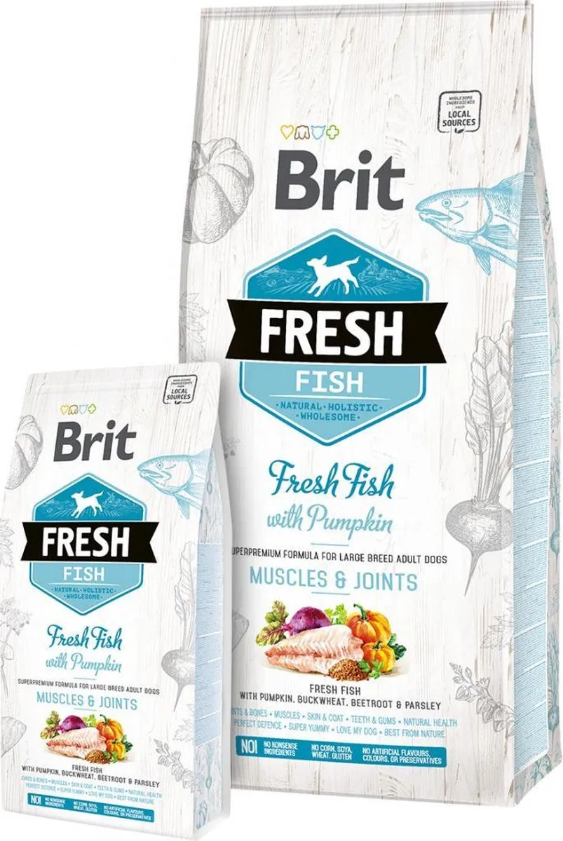 Brit Fresh Fish & Pumpkin Adult Large Breed 12kg