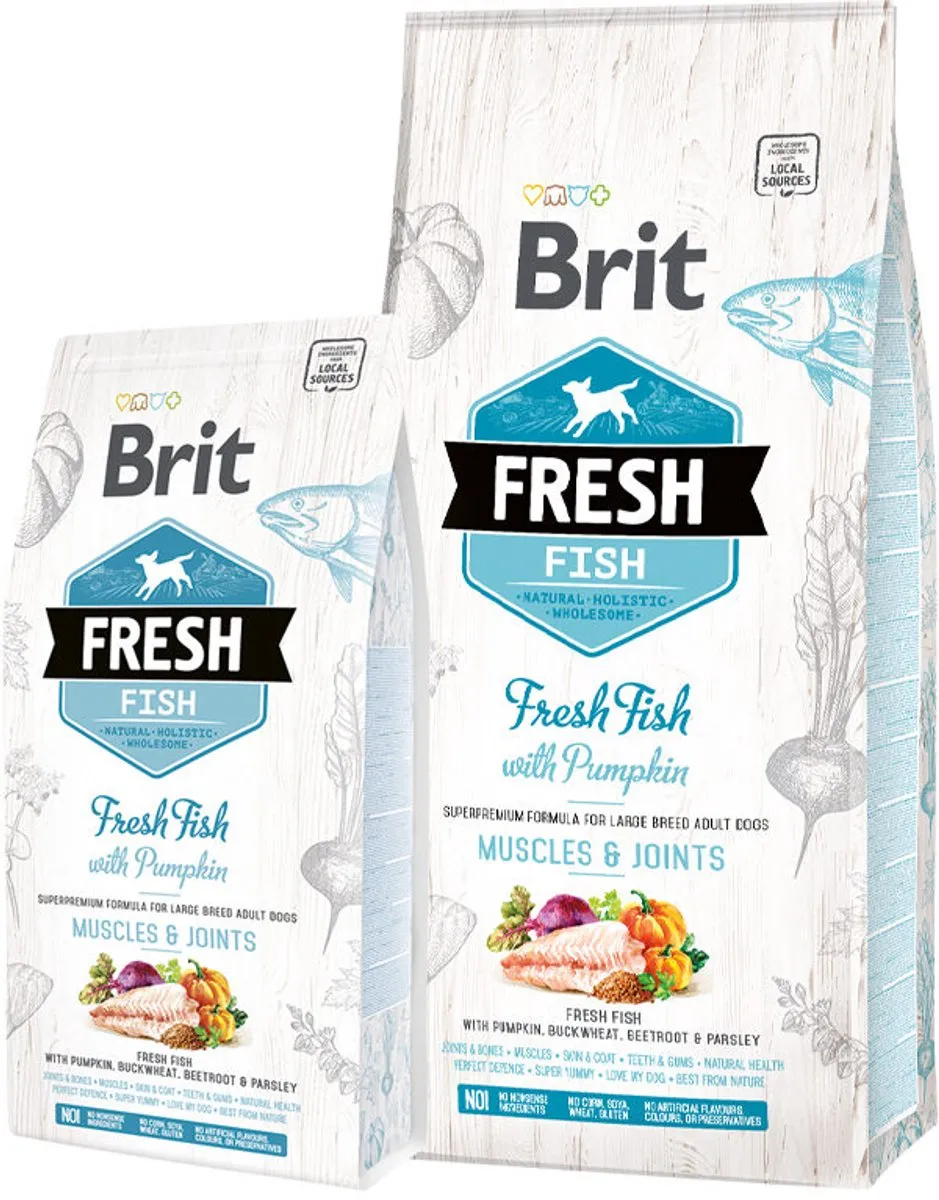 Brit Fresh Fish & Pumpkin Adult Large Breed 12kg