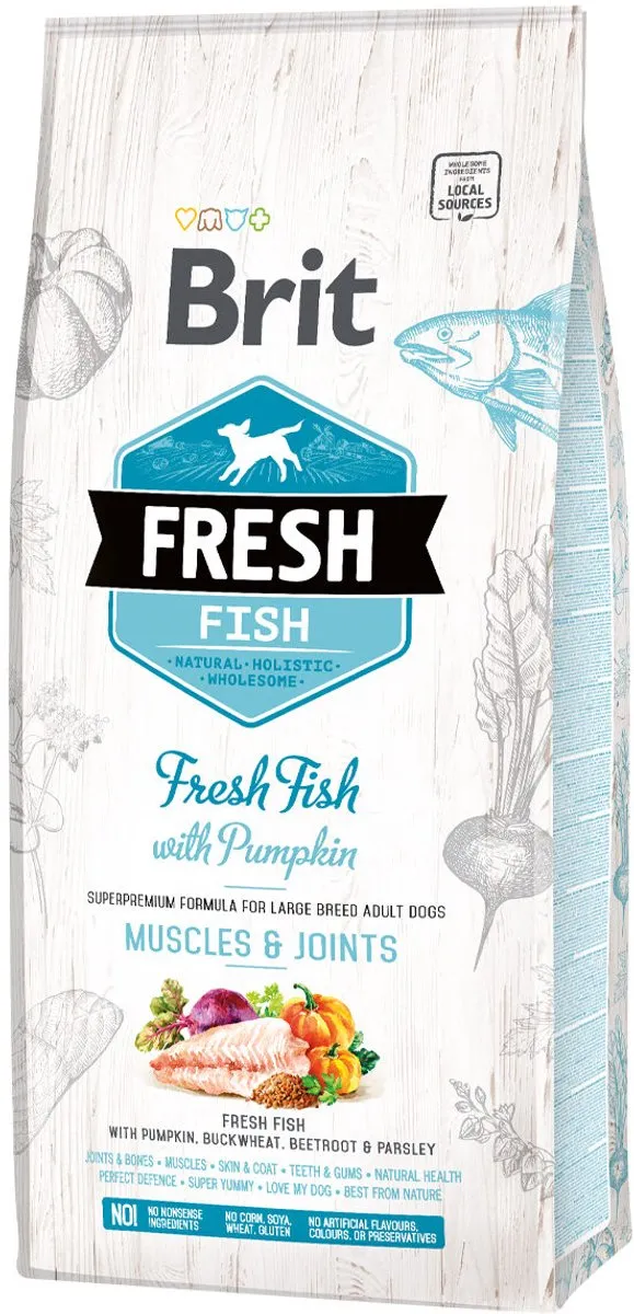 Brit Fresh Fish & Pumpkin Adult Large Breed 12kg