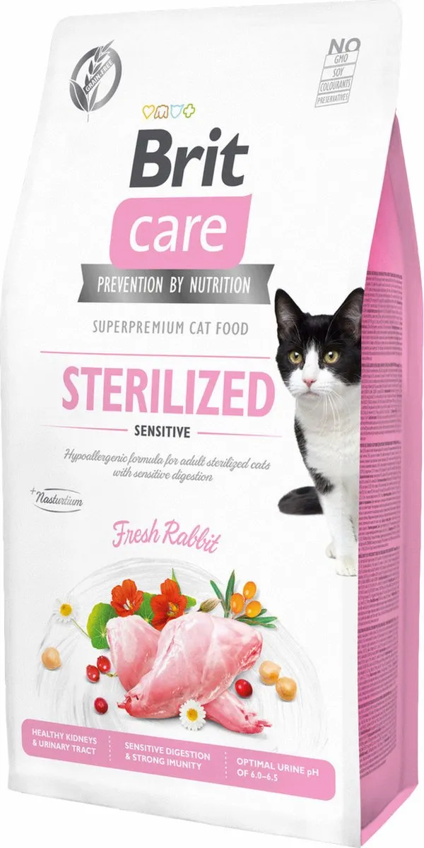 Brit Sterilized Sensitive Konijn Kattenvoer 7kg
