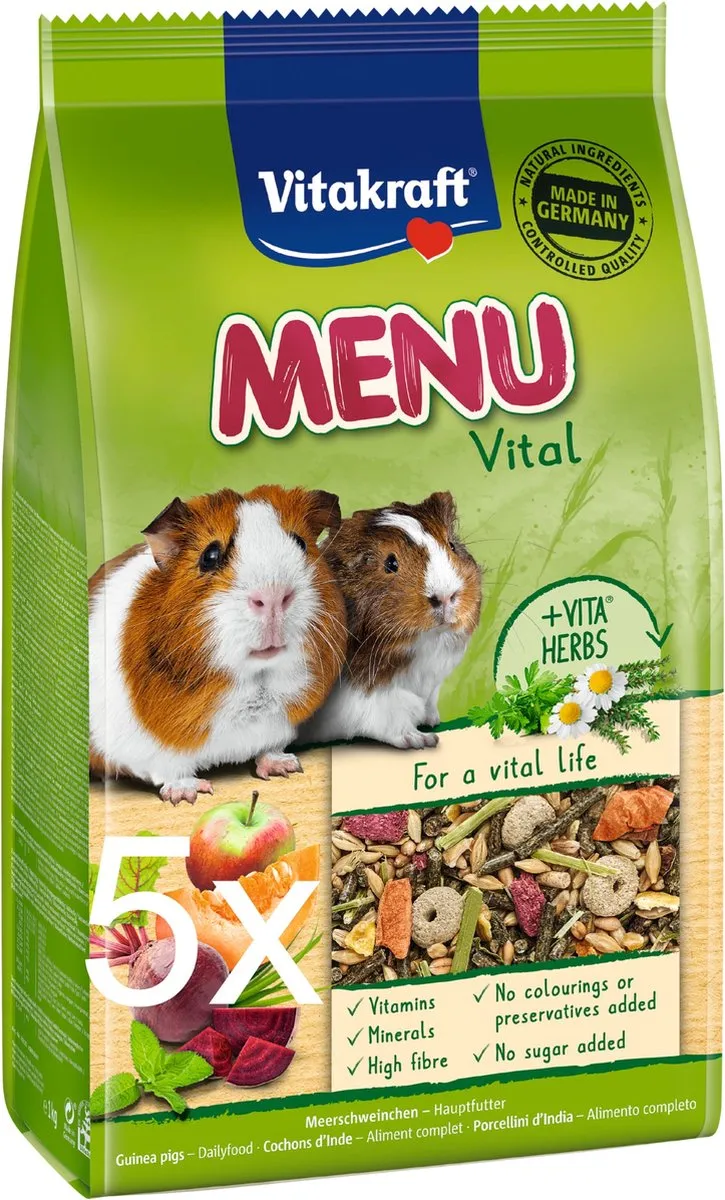 Vitakraft Menu Vital Caviavoeding - 5x1kg