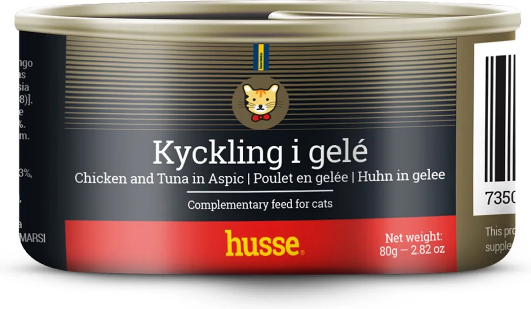 Husse Kip in Gelei Kattennatvoer 48x80g