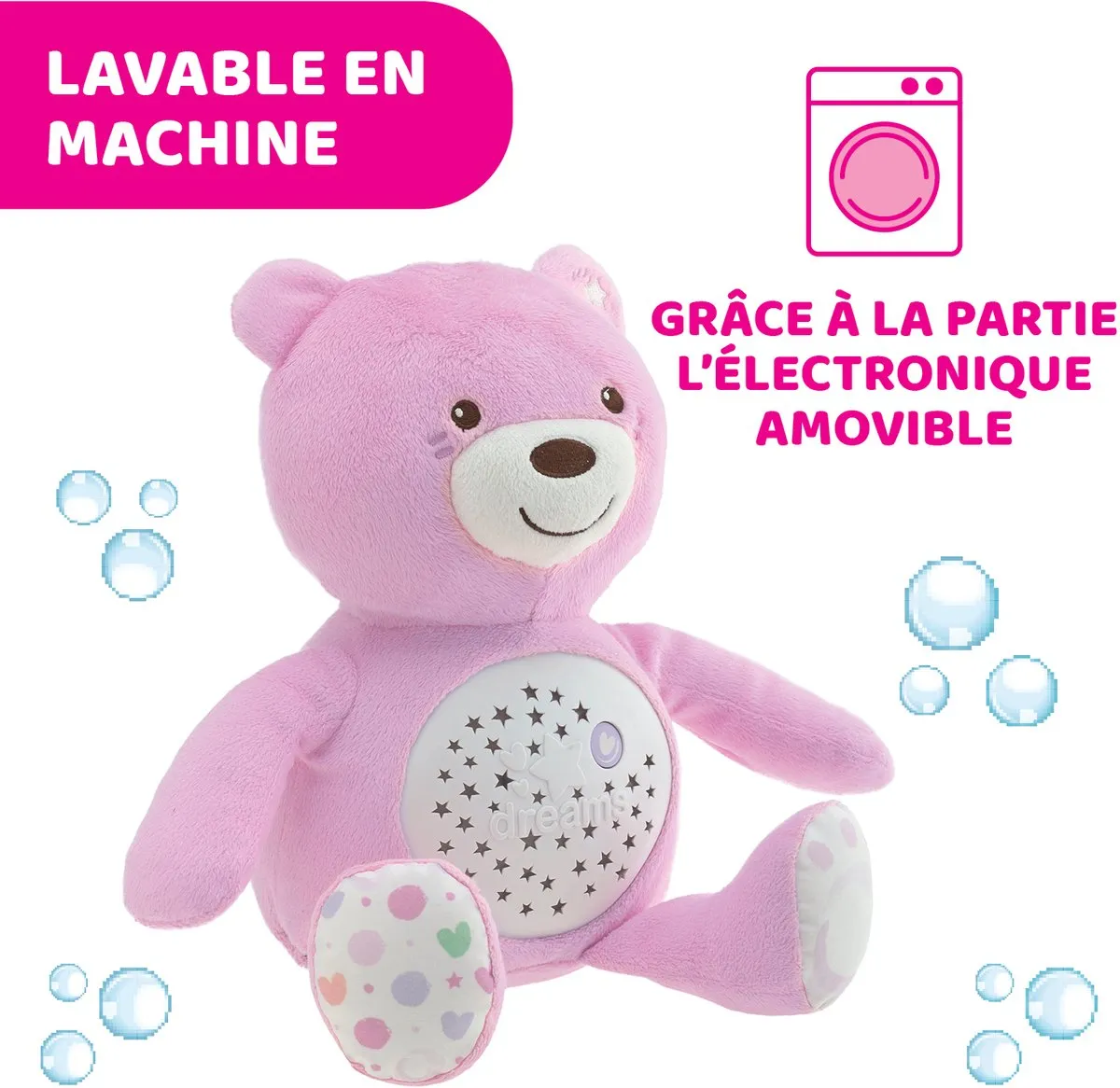 Chicco First Dreams Projector Baby Bear - Roze