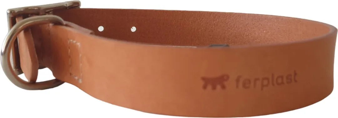 Ferplast Natural Hondenhalsband 37-45cm Kunstleer - Bruin - afbeelding 6 van 6