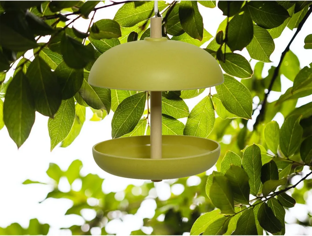 Decoris Hangend Vogelvoedersilo Bamboe - 2 Stuks - Groen