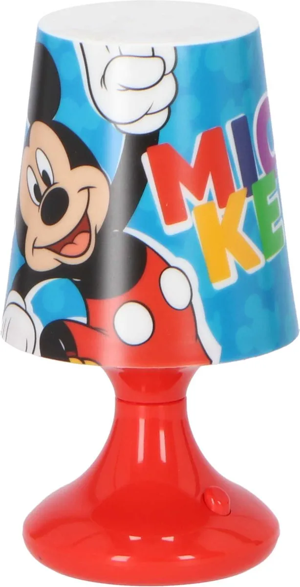 Disney Mickey Mouse Nachtlamp - Rood - 18x9cm