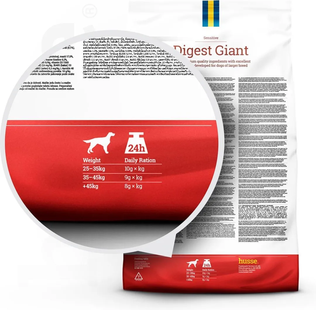 Husse Lam en Rijst Giant - Hypoallergeen Hondenvoer, Hondenvoeding Droog, Hondenbrokken Hypoallergenic - 12,5 kg