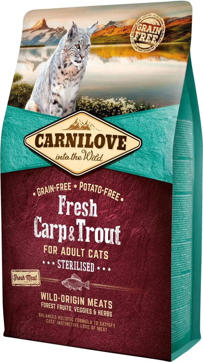 Carnilove Kat Grain Free Fresh Carp & Trout 6kg