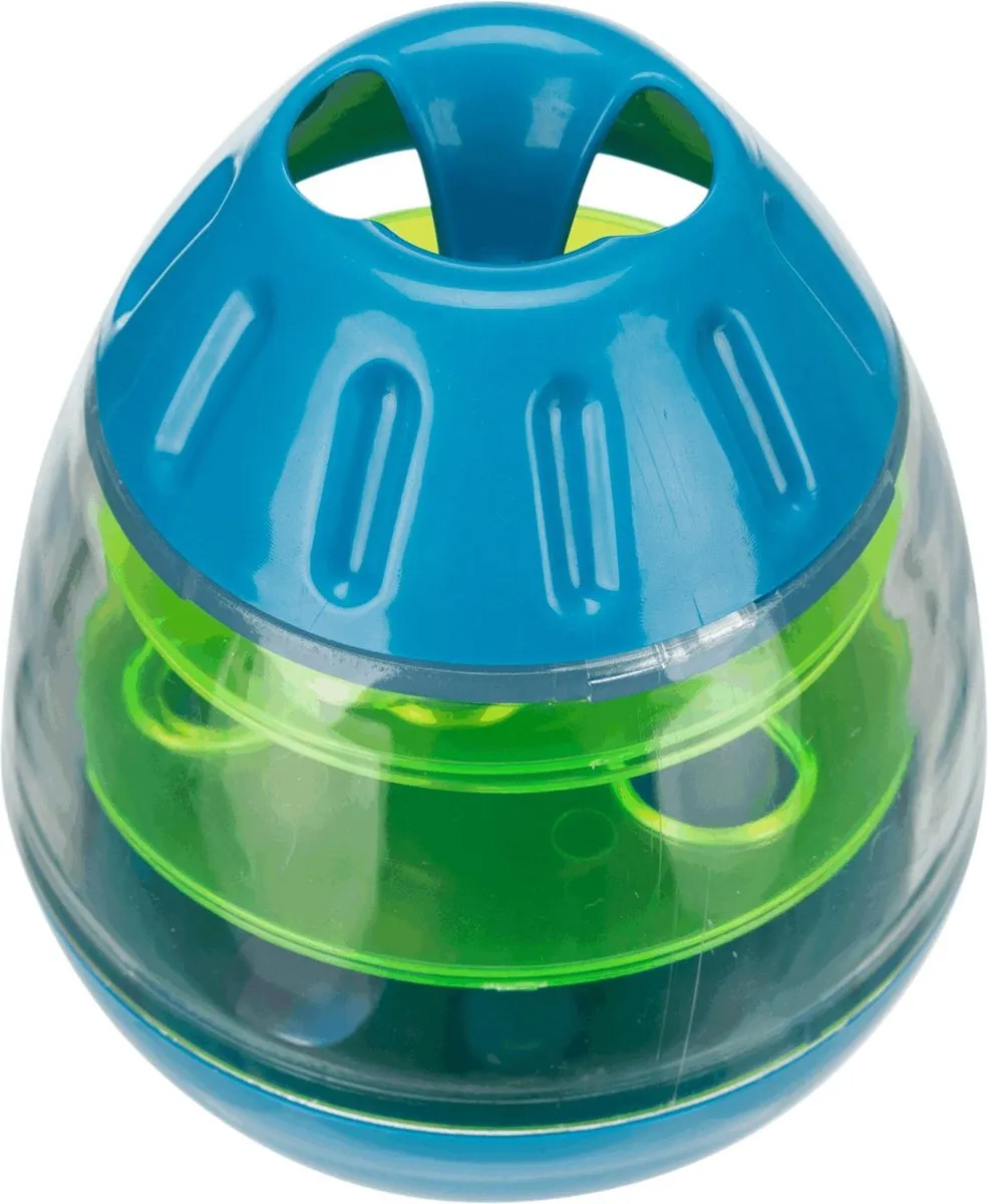 Trixie Roly Poly Snack Tuimel Ei - Blauw/Groen 13cm - afbeelding 2 van 6