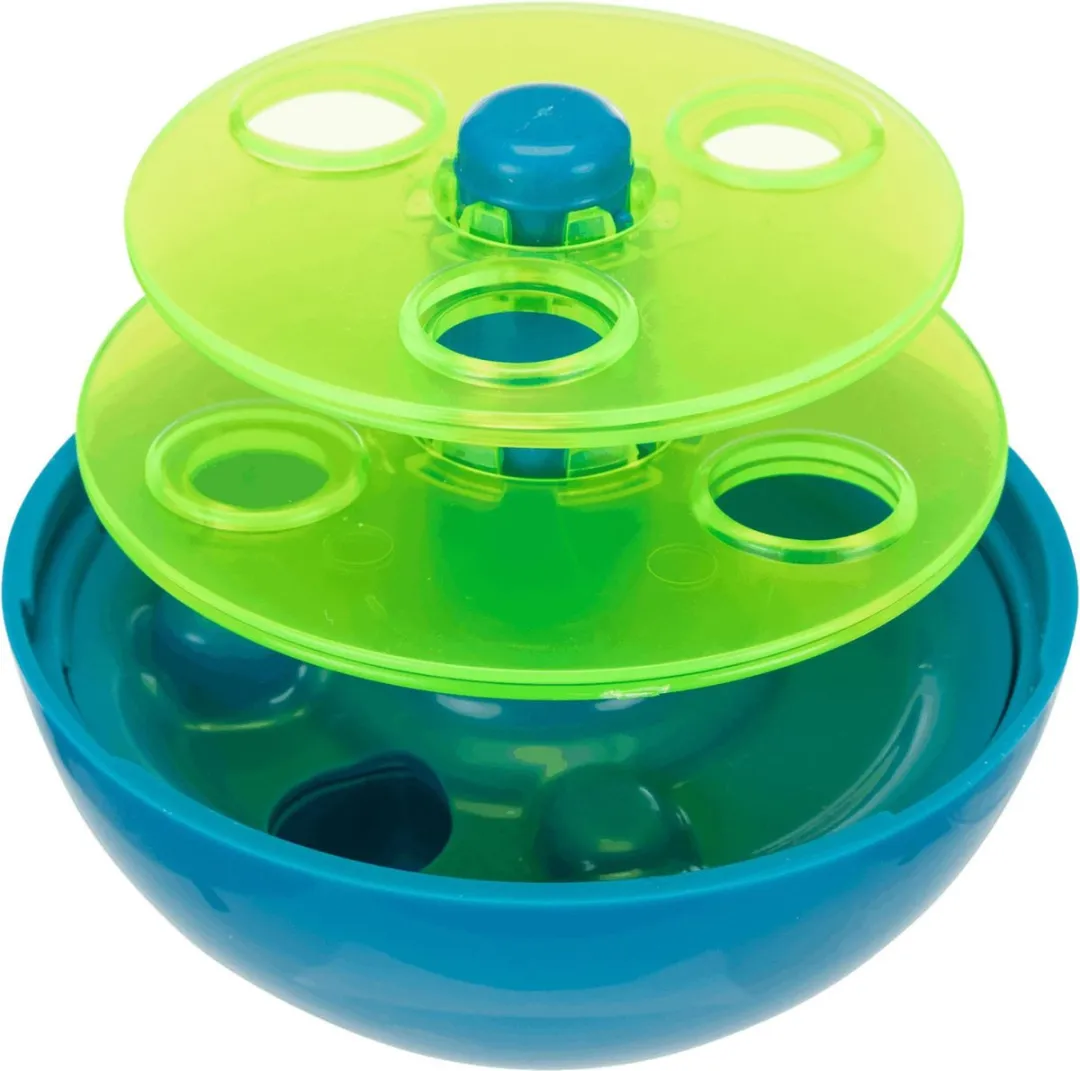 Trixie Roly Poly Snack Tuimel Ei - Blauw/Groen 13cm - afbeelding 5 van 6