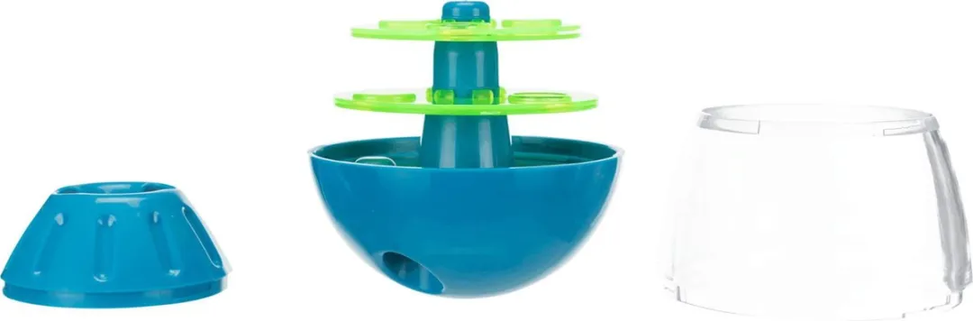 Trixie Roly Poly Snack Tuimel Ei - Blauw/Groen 13cm - afbeelding 4 van 6