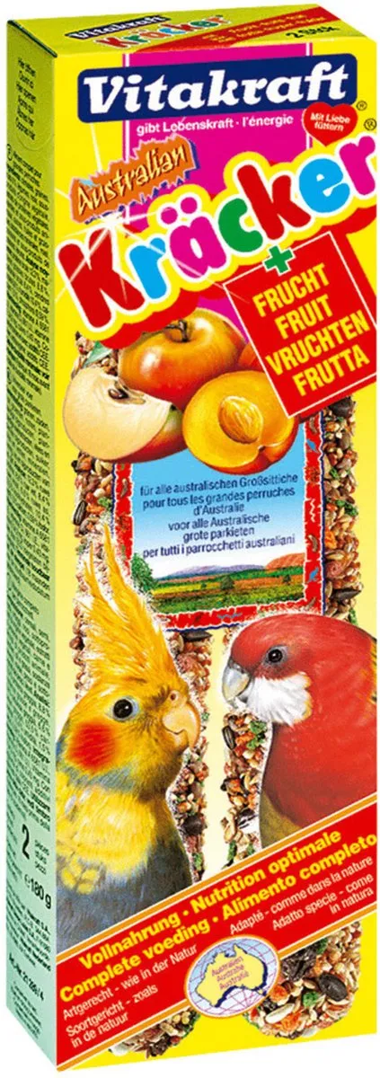 Vitakraft Valkparkietkracker Vogelsnack - Fruit - 2 Stuks
