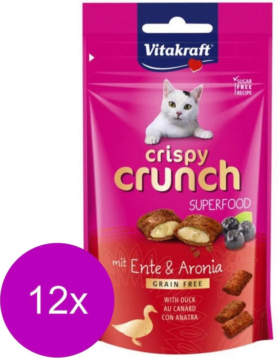 Vitakraft Crispy Crunch Kattensnack Eend & Zwartebessen
