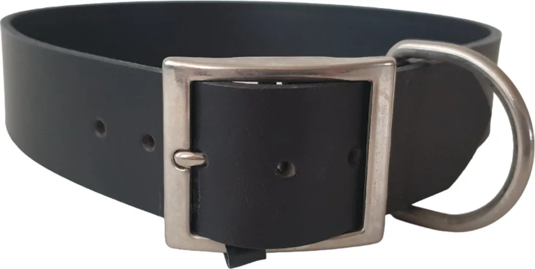 Ferplast Natural Lederen Halsband - Zwart - 61-69cm