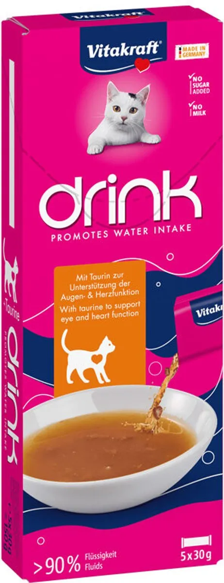 Vitakraft Drink Kip Met Taurine - Kattensnack - Kip 150 g