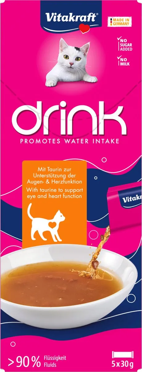 Vitakraft Drink Kip Met Taurine - Kattensnack - Kip 150 g