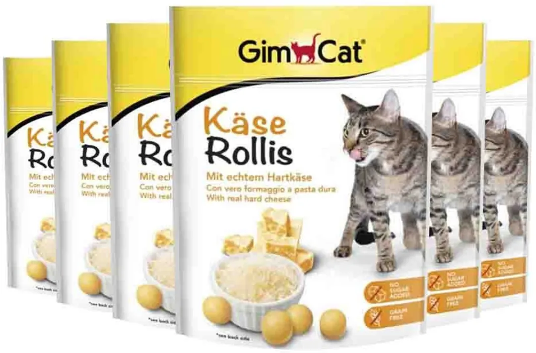 GimCat Kaas Rollis Kattensnacks - 6x140g