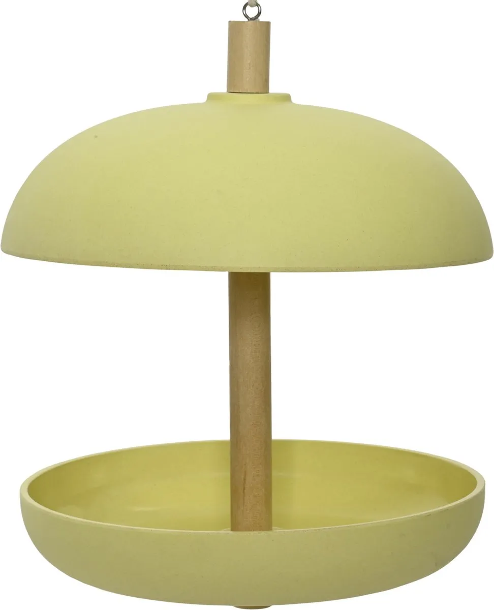 Decoris Vogelfeeder met Bad - Lichtgeel