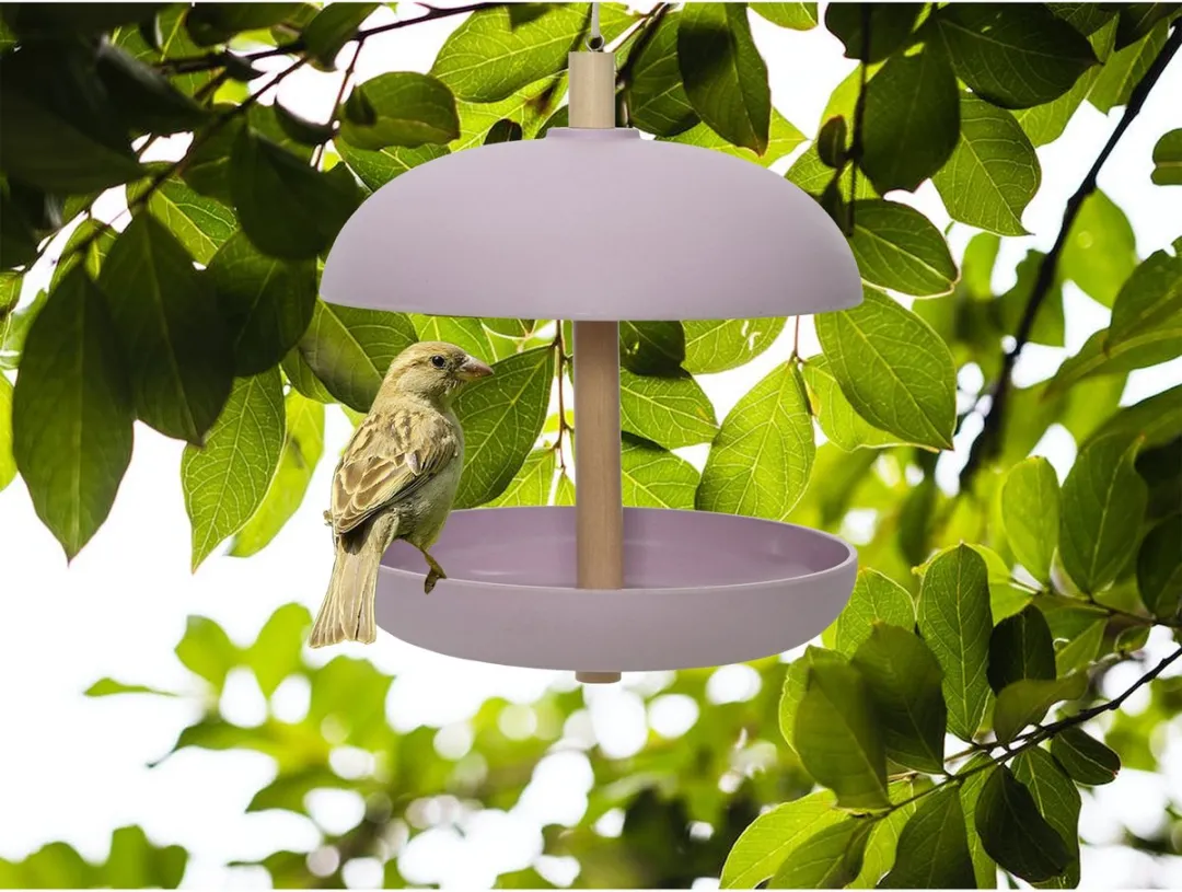 Decoris Vogelvoedersilo Hangend - Lila - 21x25cm