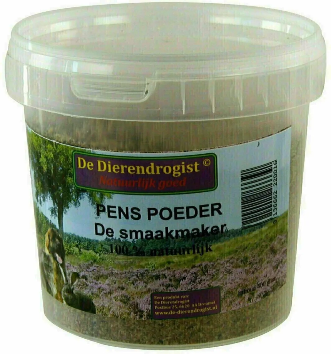 Dierendrogist Gemalen Penspoeder 400g