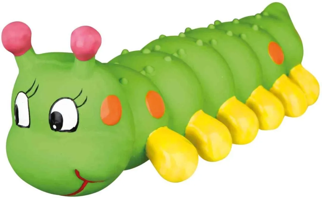 Trixie Hondenspeelgoed Rups - Latex/Polyestervlies 26cm - Groen - afbeelding 2 van 2