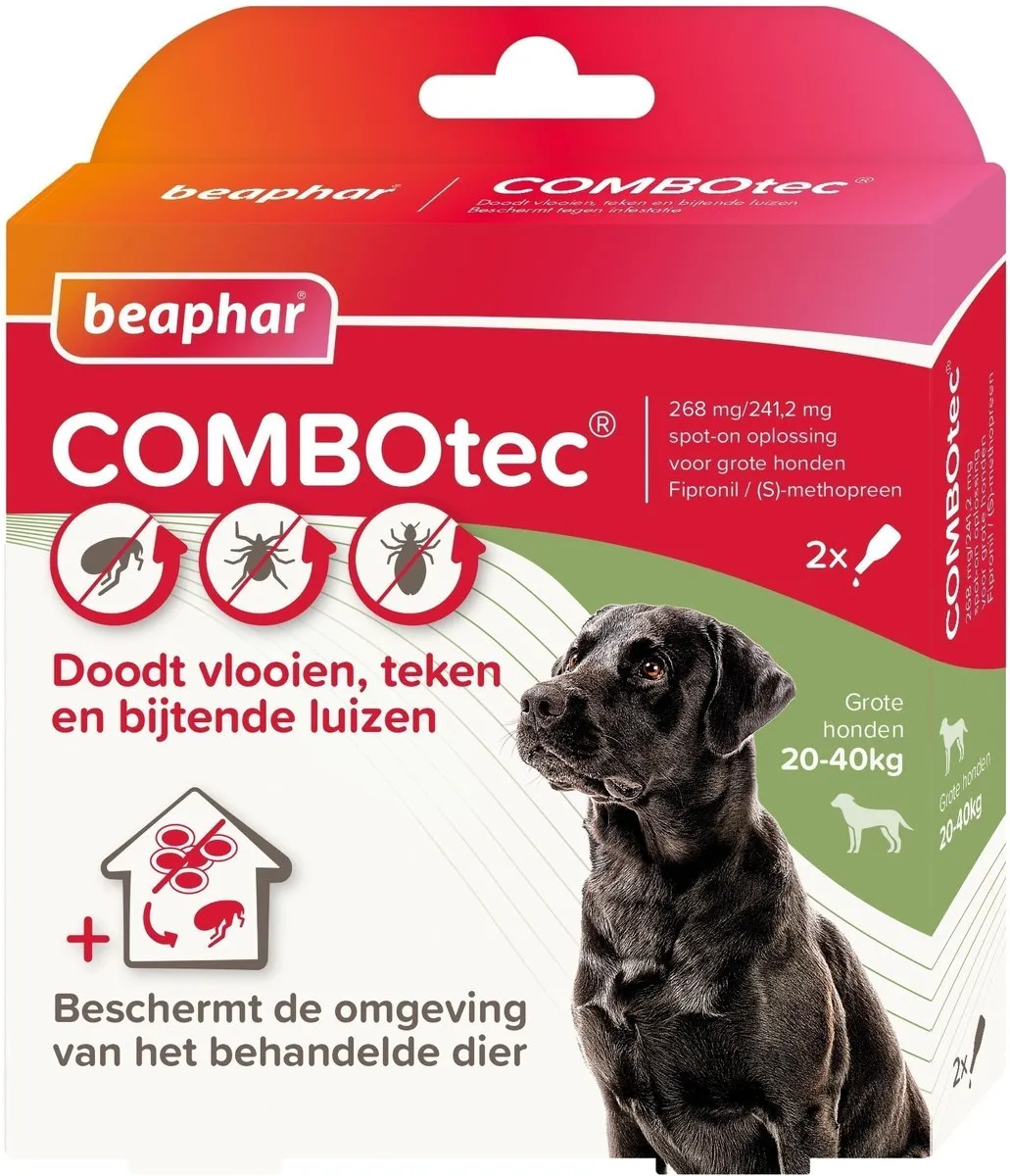Beaphar Combotec Anti-Vlooien & Teken Druppels Hond 20-40kg - 2ml