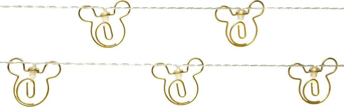Disney Mickey Mouse LED Fotoklemmen - 10 Lichtpunten - Goud