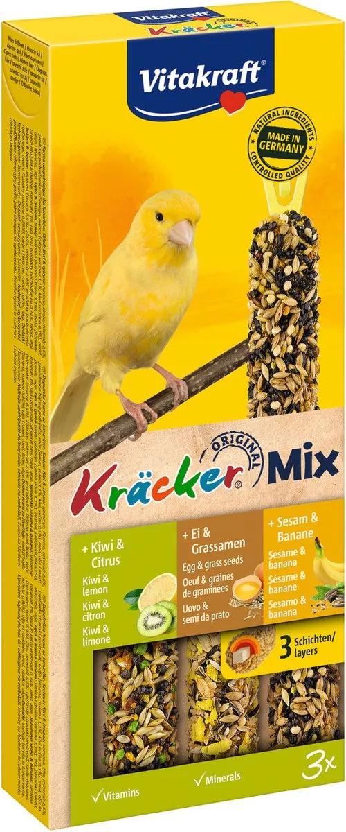 Vitakraft Kanarie Kracker Sinaasappel Sesam Kiwi