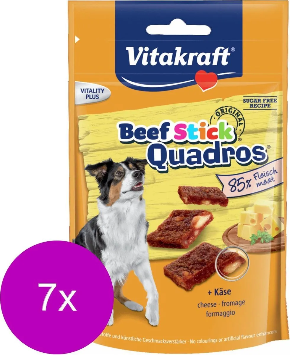 Vitakraft Beefstick Quadros Kaas Hondensnacks