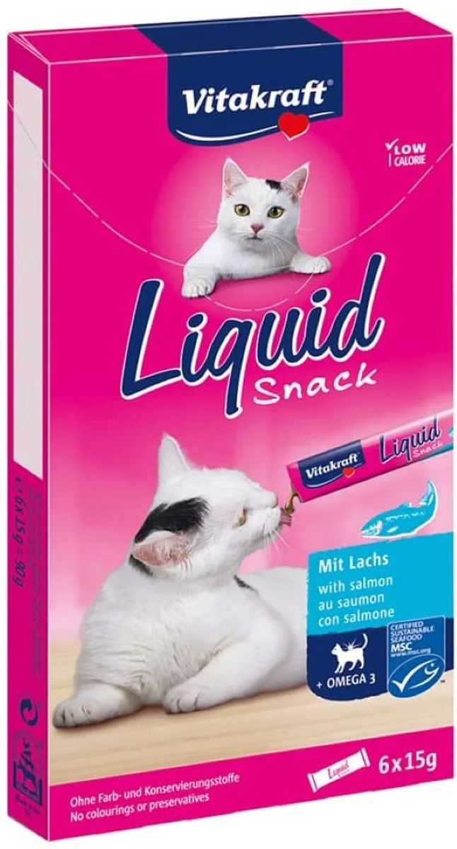 Vitakraft Liquid Snacks Zalm Omega 3