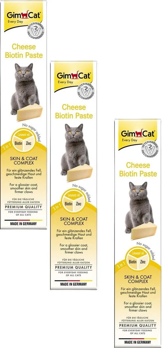 GimCat Kaas-Pasta Kattensnack 3x50g
