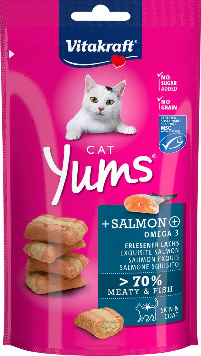 Vitakraft Cat Yums Zalm - 9x40g