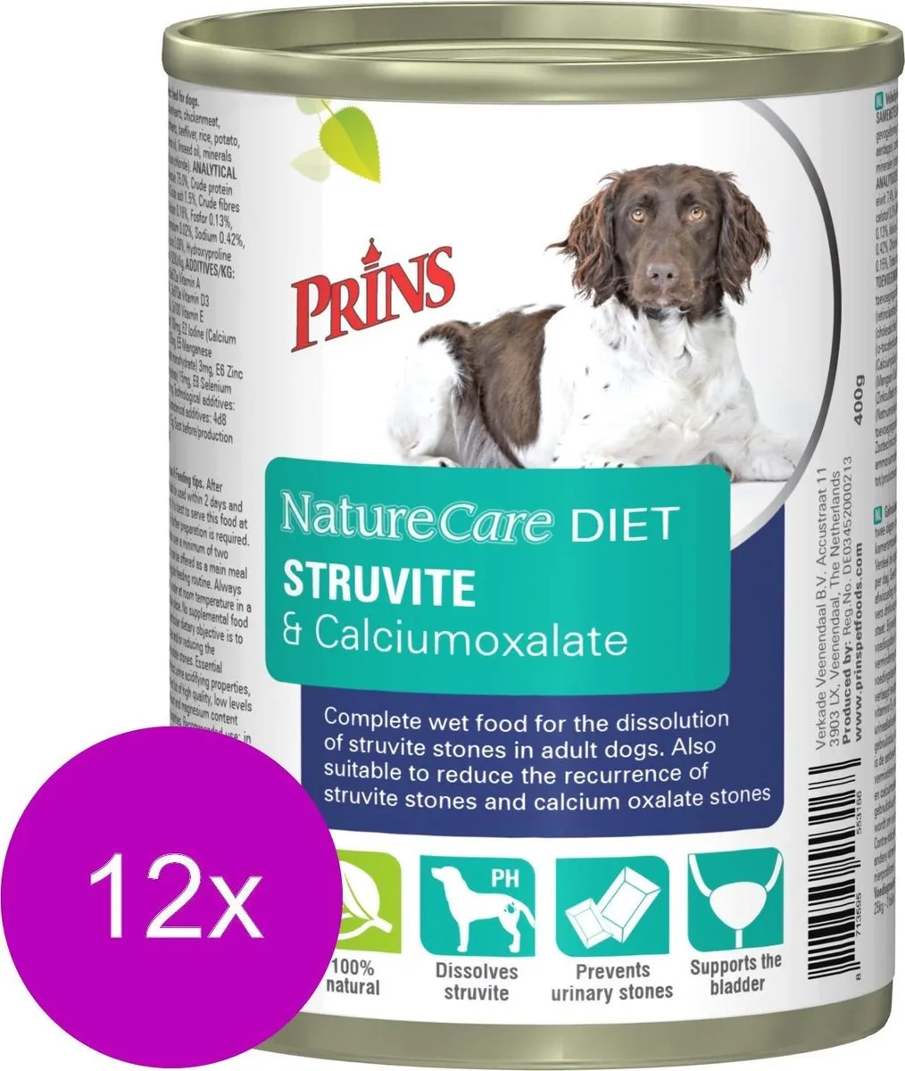 Prins Naturecare Diet Struvite Hondenvoer