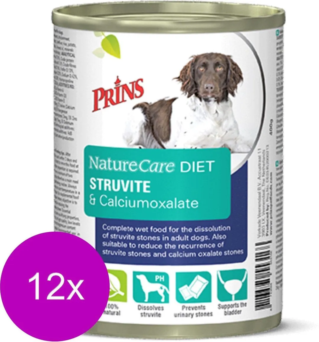 Prins Naturecare Diet Struvite Hondenvoer - 12x400g