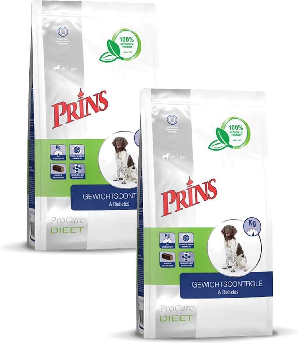 Prins Procare Hondenvoer Gewichtscontrole & Diabetes