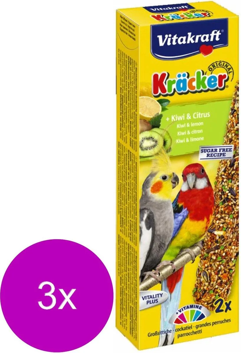 Vitakraft Valkparkiet Kracker - 3 Stuks
