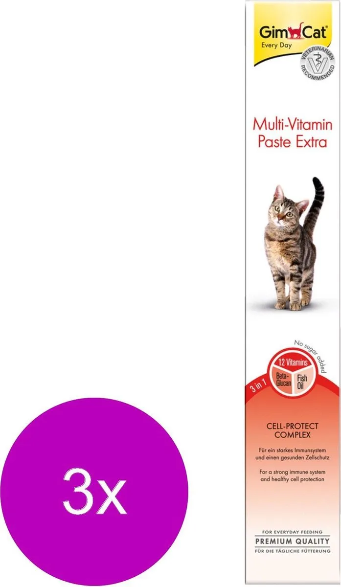 GimCat Multi-Vitamin Pasta Extra - 3 Tubes 100g