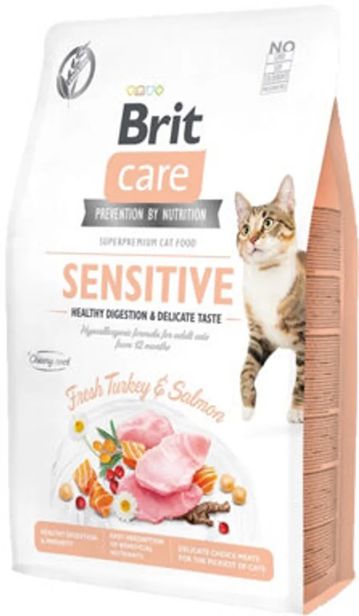 Brit Care Cat Adult Sensitive Grainfree 7kg - Kalkoen & Zalm