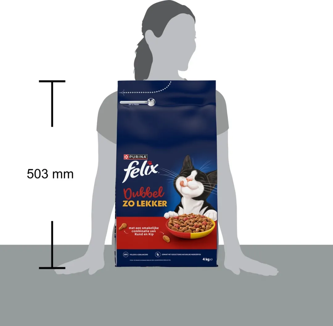 Felix Dubbel Zo Lekker Rund & Kip 16kg
